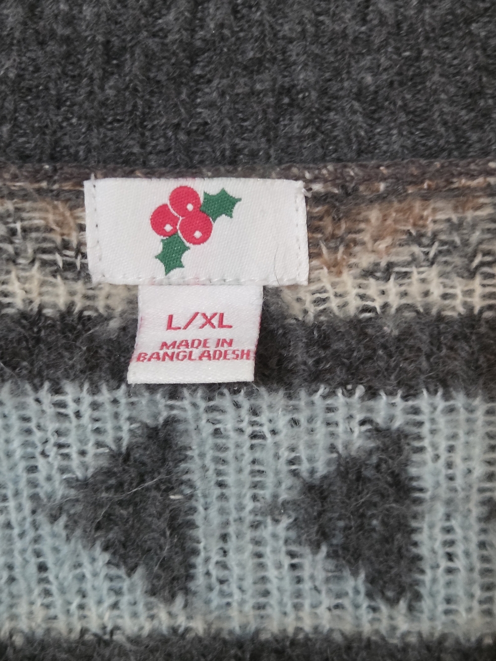Cozy Fair Isle Reindeer Cardigan Button Down Cabincore Nordic Winter Sz L/XL - Picture 4 of 7